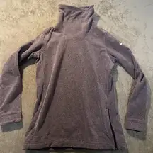 Nike Sweater Womens Medium Dri Fit Purple Fleece Funnel Neck Kanga Pocket Active
