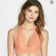 NWT Free People Galloon Halter Bralette in Orange