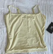 Suuksess light yellow square neck tank top