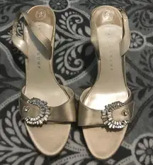 Ivanka Trump gold satin shoes size 7