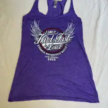 Next Level Apparel Purple Graphic Tank Top