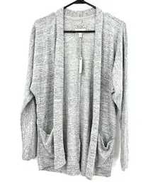 NWT Cupio size small gray open front cardigan sweater with‎ pockets