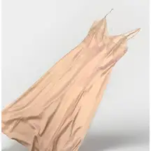 90s Vintage Silky Lace Blush Pink Vintage Slip Dress S Slinky Romantic Dainty