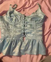 baby blue corset top