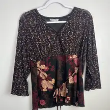 Y2K self esteem multi print blouse