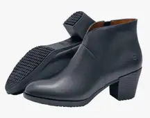 SHOES FOR CREWS | Women's Delilah Black Leather Non-Slip Ankle Boots