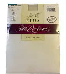 Hanes‎ Plus Size Silk Reflections Silky Sheer Pantyhose Control Top Pearl 3 Plus