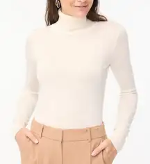 J. Crew Factory Sweater Womens Merino Wool-Blend Turtleneck‎ Ivory Size XXS NEW