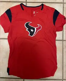 Womens NFL Nike red white blue Houston Texans football shirt