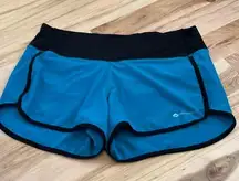 Fayettechill Turquoise & Black Lined Athletic Shorts