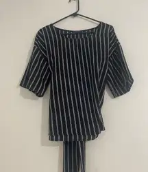 West Kei Black/White Striped Top