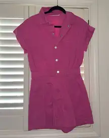 Ellison Pink Button-Up Romper