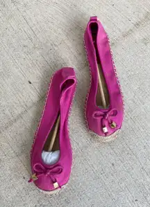 Michael Kors Raspberry Espadrille Flats, Size 7.5