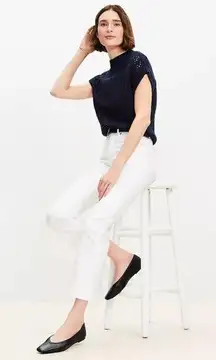 LOFT White Skinny Cropped Jeans Versatile and Comfortable
