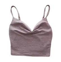 sparkly pastel light pink cami tank top