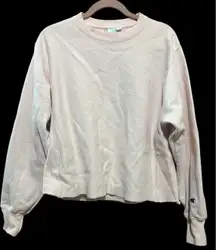Champion Reverse Weave Cropped Cut-Off Crew Oversized Pink‎ Size Mefium