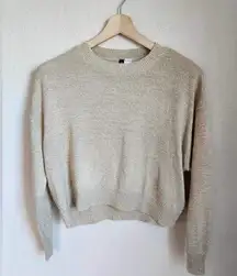 Divided Camel Neutral Cropped Sweater Size Large