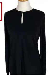 #316  RALPH LAUREN Black Pullover Blouse