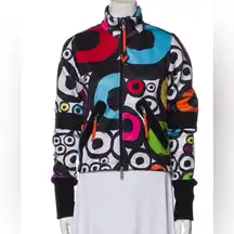 JC de Castelbajac Rossignol Bubbles Track Jacket Scuba Colorful Loud Pattern XS