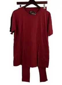 Lounge Threadbare Burgundy  Set Size 6 New