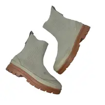 Everlane The‎ Utility Boot in ReKnit Stretch Knit Lug Sole Ankle Gray Size US 7