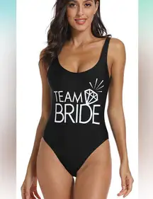 NBW Team bride black one piece swim suit