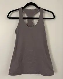 Lululemon Cool Racerback Tank Wee Brown Stripes Size 4/6