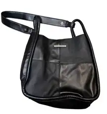 French Connection Black Penny Convertible Crossbody Tote