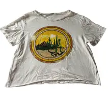 Sagauro Cactus Desert Mountains graphic Tee Shirt Large