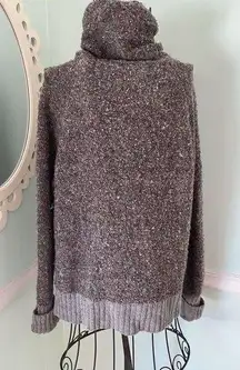 Rachel Zoe Turtleneck Sweater Women's Gray Wool Long Sleeve Pullover Large