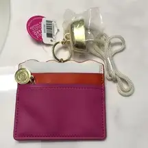 BATH BODY WORKS PINK WEARABLE LANYARD POCKETBAC HOLDER KEYRING CARD HOLDER