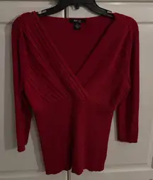 Style & Co Silk‎ Wrap Blouse Womens PL silk Babydoll Y2K Sleek Office