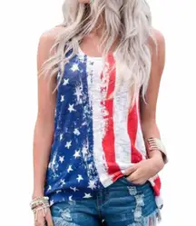 NEW American Flag Patriotic Tank Top. 
