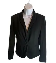 Ambiance Womens Career Jacket Blazer Size Small Black Faux Front Pockets