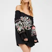 Free People  Fleur Du Jour embroidered mini dress