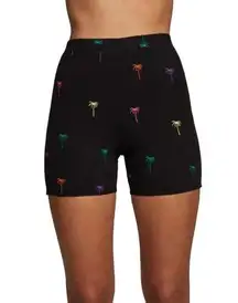 Chaser Ryder Neon Palm Trees Biker Shorts, Size Small, New with Tag