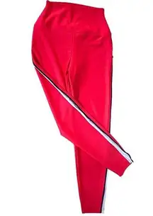 Lanston Sport LA Red High Waist Yoga Pants Leggings Compression Women's S NWT