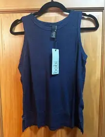 NWT Bobi Split Hem Navy Tank: Small