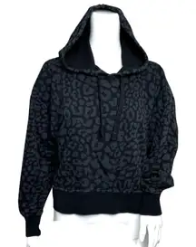 Nike Shirt Womens‎ Small Gray Black Cheetah Print Get Fit Sweatshirt Crop Jumper