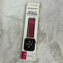 MERKURY METALLIC WATCHBAND FOR APPLE WATCH SE SERIES PINK CHAIN FITS 38/40/41 MM