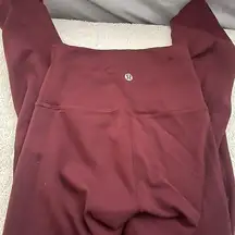 Burgundy lululemon 25 inch leggings