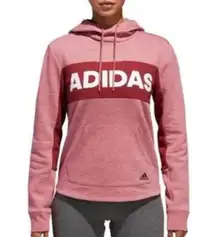 Women’s Adidas Pink Post Game Fleece Pullover Hoodie Sweatshirt Size Small