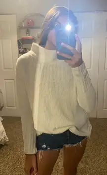 Cream turtleneck sweater