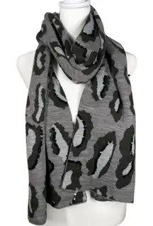 Banana Republic Womens Sequin Animal Print Classic Scarf One Size