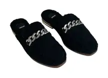 Dolce Vita Women's Pela Slip On Faux Shearling Mules Black Women's Size 7 New