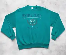Vintage Mackinac Island Sweatshirt Jerzees USA L Large XL