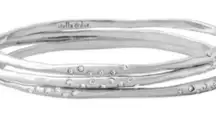 Retired Stella and Dot Rhea Bracelet Set-Silver Tone