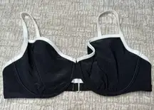 Abercrombie: Black and White Bikini Top Curve Love Size Large