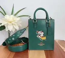 Coach NWT Disney X  North South Mini Tote With Sled Motif