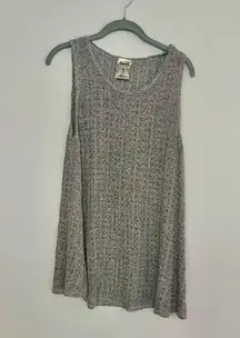 Vocal Gray Sleeveless Beaded Embroidered Tank Top Size XL